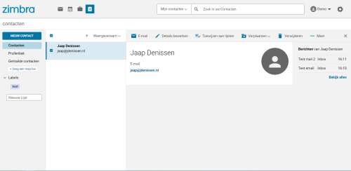zimbra-contacten